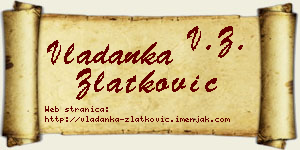 Vladanka Zlatković vizit kartica
